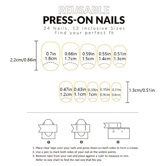 💅🏻NEW | Colorful Heart Medium Square Press On Fake Nails | Luxury Ombré 🦄🌈 - Picture 4 of 5